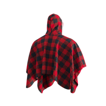 Load image into Gallery viewer, Pook Poncho - Adult Red Polar Fleece w/ Snap Fastners