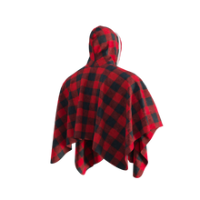 Load image into Gallery viewer, Pook Poncho - Adult Red Polar Fleece w/ Snap Fastners