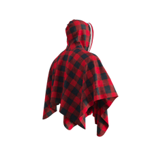 Load image into Gallery viewer, Pook Poncho - Adult Red Polar Fleece w/ Snap Fastners