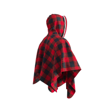 Load image into Gallery viewer, Pook Poncho - Adult Red Polar Fleece w/ Snap Fastners