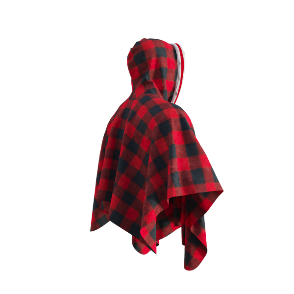 Pook Poncho - Adult Red Polar Fleece w/ Snap Fastners