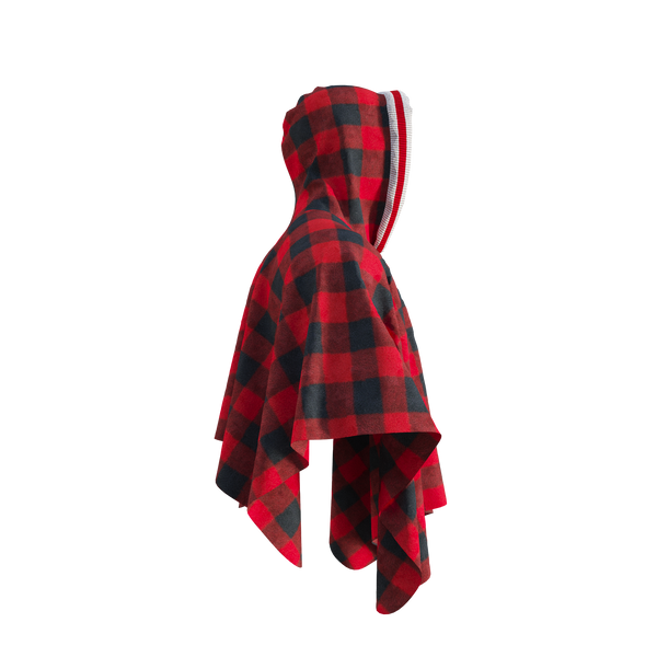 Pook Poncho - Adult Red Polar Fleece w/ Snap Fastners