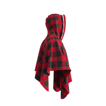 Load image into Gallery viewer, Pook Poncho - Adult Red Polar Fleece w/ Snap Fastners