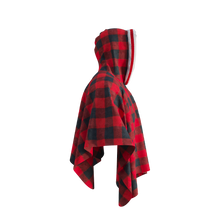 Load image into Gallery viewer, Pook Poncho - Adult Red Polar Fleece w/ Snap Fastners