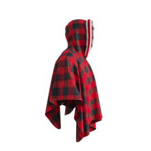 Load image into Gallery viewer, Pook Poncho - Adult Red Polar Fleece w/ Snap Fastners