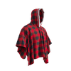 Pook Poncho - Adult Red Polar Fleece w/ Snap Fastners