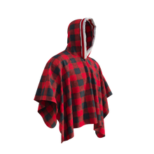 Load image into Gallery viewer, Pook Poncho - Adult Red Polar Fleece w/ Snap Fastners