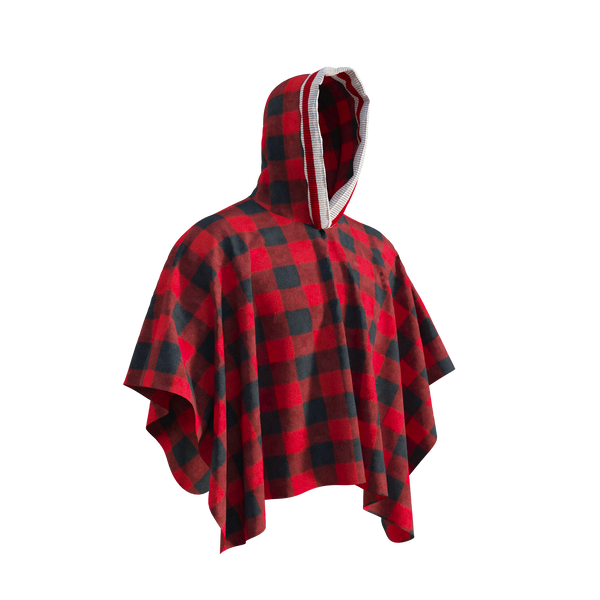 Pook Poncho - Adult Red Polar Fleece w/ Snap Fastners