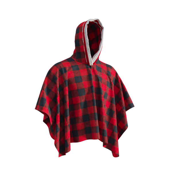 Pook Poncho - Adult Red Polar Fleece w/ Snap Fastners