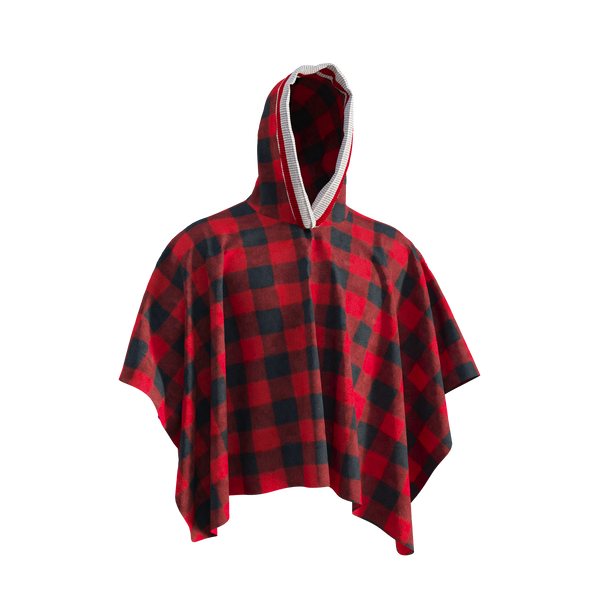 Pook Poncho - Adult Red Polar Fleece w/ Snap Fastners
