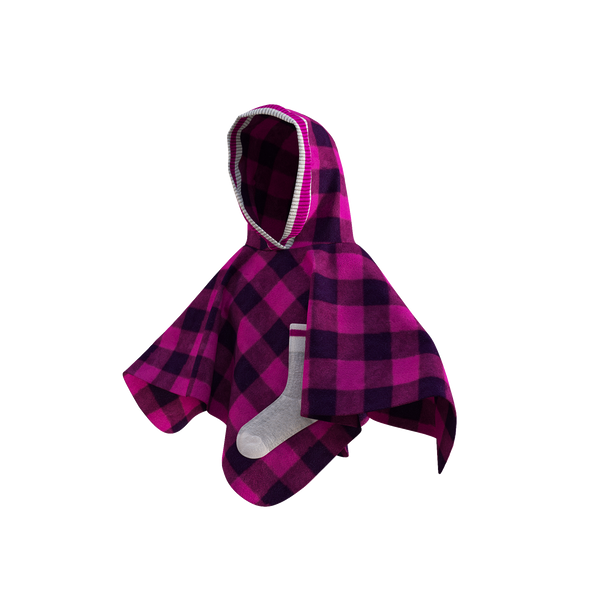 Pookie Poncho - Pink Toddler/Youth Polar Fleece