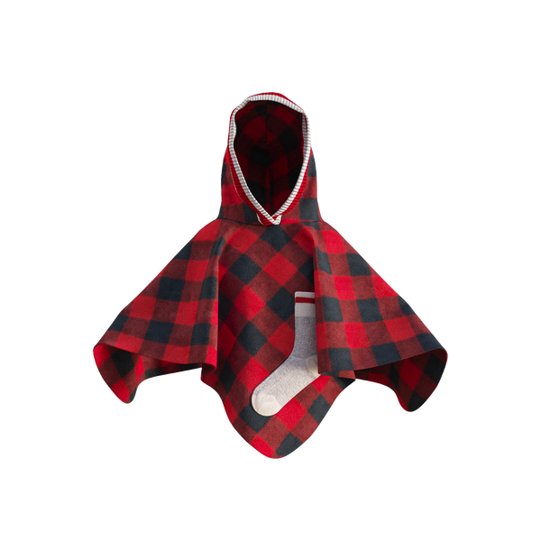 Pookie Poncho - Red Toddler/Youth Polar Fleece