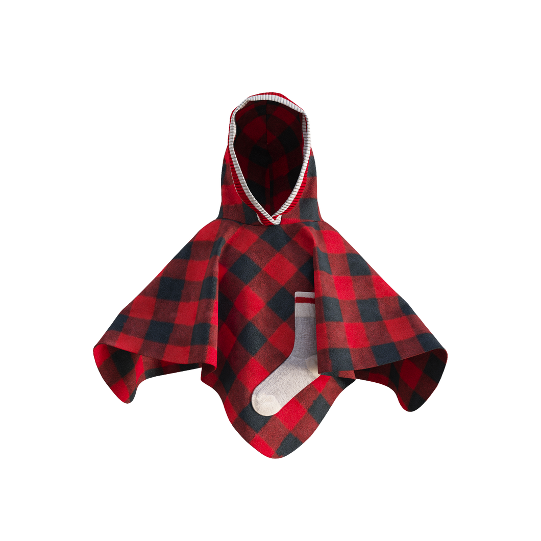 Pookie Poncho - Red Toddler/Youth Polar Fleece