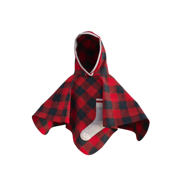 Pookie Poncho - Red Toddler/Youth Polar Fleece