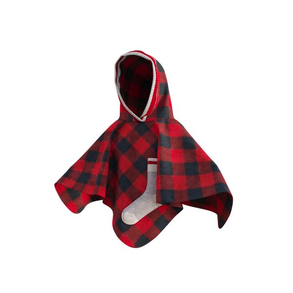 Pookie Poncho - Red Toddler/Youth Polar Fleece