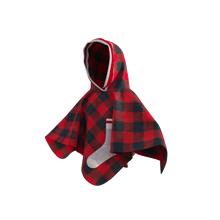 Load image into Gallery viewer, Pookie Poncho - Red Toddler/Youth Polar Fleece