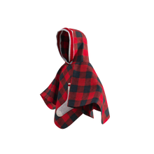 Load image into Gallery viewer, Pookie Poncho - Red Toddler/Youth Polar Fleece
