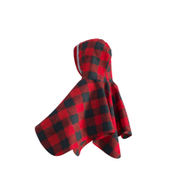 Load image into Gallery viewer, Pookie Poncho - Red Toddler/Youth Polar Fleece