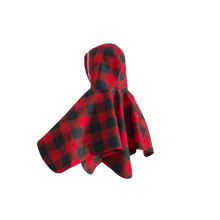 Load image into Gallery viewer, Pookie Poncho - Red Toddler/Youth Polar Fleece