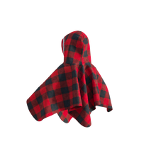 Load image into Gallery viewer, Pookie Poncho - Red Toddler/Youth Polar Fleece