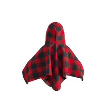 Load image into Gallery viewer, Pookie Poncho - Red Toddler/Youth Polar Fleece