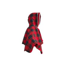 Load image into Gallery viewer, Pookie Poncho - Red Toddler/Youth Polar Fleece