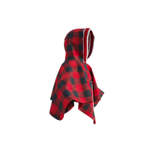 Load image into Gallery viewer, Pookie Poncho - Red Toddler/Youth Polar Fleece