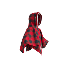 Load image into Gallery viewer, Pookie Poncho - Red Toddler/Youth Polar Fleece