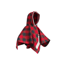 Load image into Gallery viewer, Pookie Poncho - Red Toddler/Youth Polar Fleece