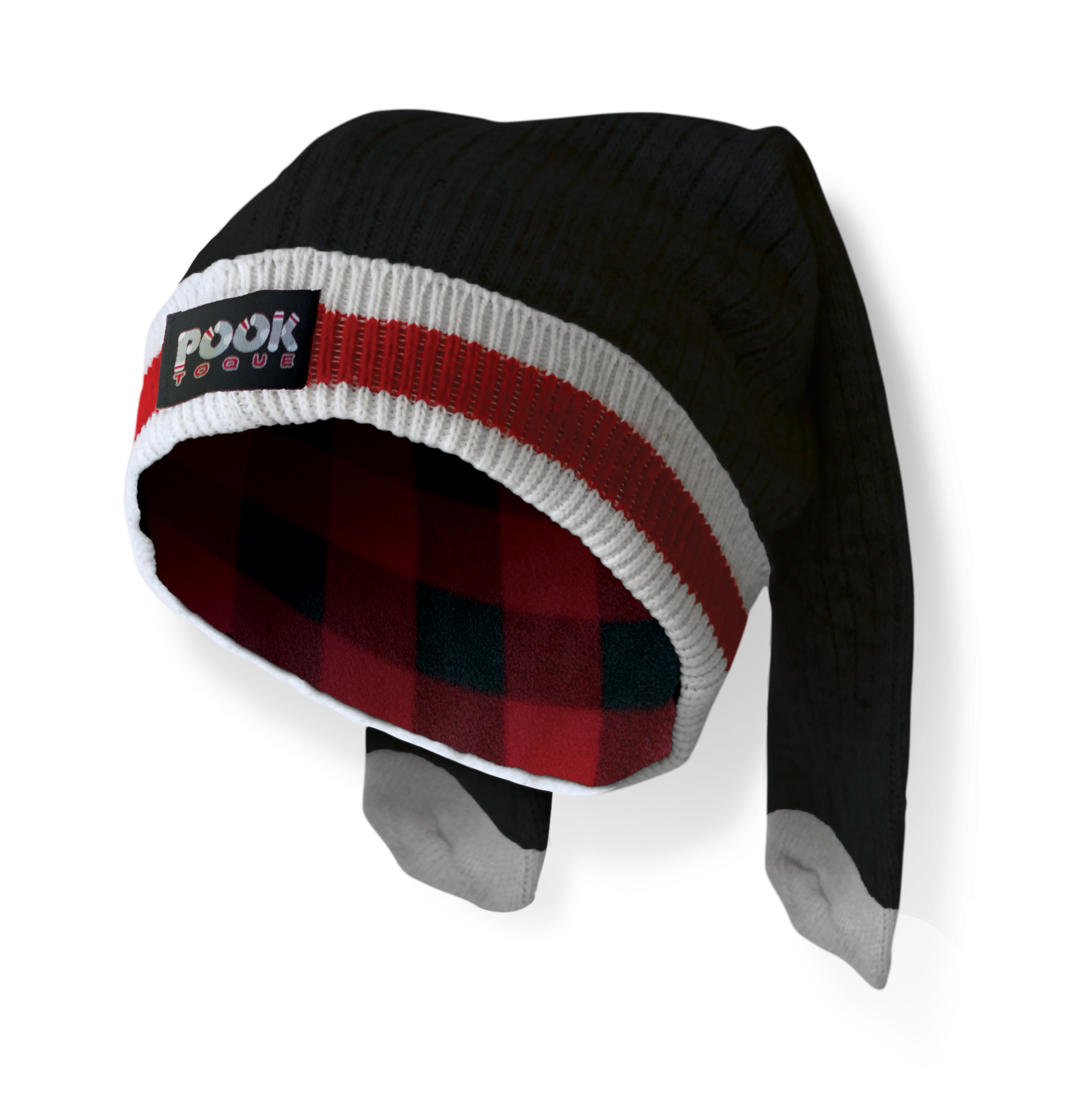 Black Winter Toque | Fleece Lined Beanie Hat | POOK Canada
