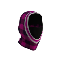 Load image into Gallery viewer, Pook Ninja - Pink Plaid and Black Double Layer Polar Fleece Balaclava