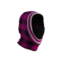 Load image into Gallery viewer, Pook Ninja - Pink Plaid and Black Double Layer Polar Fleece Balaclava