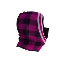 Load image into Gallery viewer, Pook Ninja - Pink Plaid and Black Double Layer Polar Fleece Balaclava