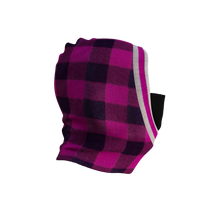 Load image into Gallery viewer, Pook Ninja - Pink Plaid and Black Double Layer Polar Fleece Balaclava