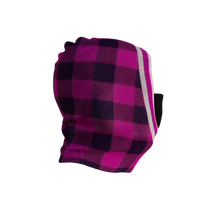 Load image into Gallery viewer, Pook Ninja - Pink Plaid and Black Double Layer Polar Fleece Balaclava