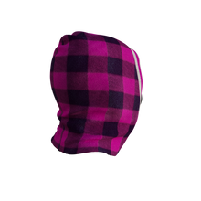 Load image into Gallery viewer, Pook Ninja - Pink Plaid and Black Double Layer Polar Fleece Balaclava