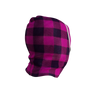 Pook Ninja - Pink Plaid and Black Double Layer Polar Fleece Balaclava