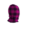 Pook Ninja - Pink Plaid and Black Double Layer Polar Fleece Balaclava