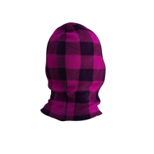 Load image into Gallery viewer, Pook Ninja - Pink Plaid and Black Double Layer Polar Fleece Balaclava