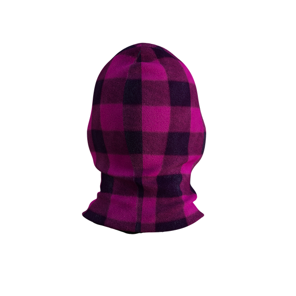 Pook Ninja - Pink Plaid and Black Double Layer Polar Fleece Balaclava