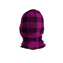 Load image into Gallery viewer, Pook Ninja - Pink Plaid and Black Double Layer Polar Fleece Balaclava
