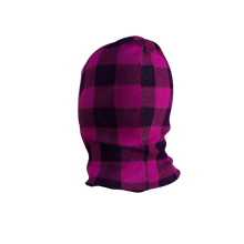 Load image into Gallery viewer, Pook Ninja - Pink Plaid and Black Double Layer Polar Fleece Balaclava