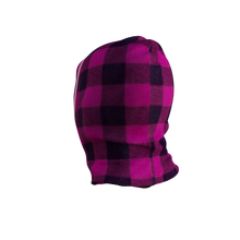 Load image into Gallery viewer, Pook Ninja - Pink Plaid and Black Double Layer Polar Fleece Balaclava