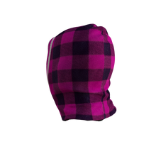 Load image into Gallery viewer, Pook Ninja - Pink Plaid and Black Double Layer Polar Fleece Balaclava
