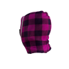 Pook Ninja - Pink Plaid and Black Double Layer Polar Fleece Balaclava