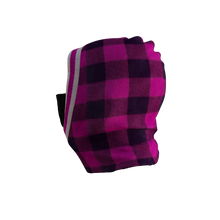 Load image into Gallery viewer, Pook Ninja - Pink Plaid and Black Double Layer Polar Fleece Balaclava