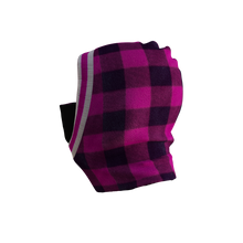 Load image into Gallery viewer, Pook Ninja - Pink Plaid and Black Double Layer Polar Fleece Balaclava