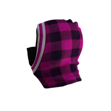 Load image into Gallery viewer, Pook Ninja - Pink Plaid and Black Double Layer Polar Fleece Balaclava