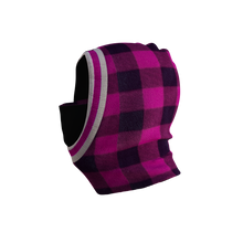 Load image into Gallery viewer, Pook Ninja - Pink Plaid and Black Double Layer Polar Fleece Balaclava