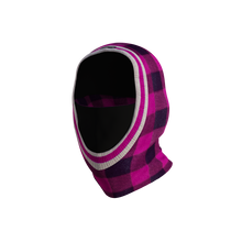 Load image into Gallery viewer, Pook Ninja - Pink Plaid and Black Double Layer Polar Fleece Balaclava